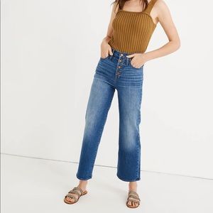 Madewell slim wide leg crop jeans